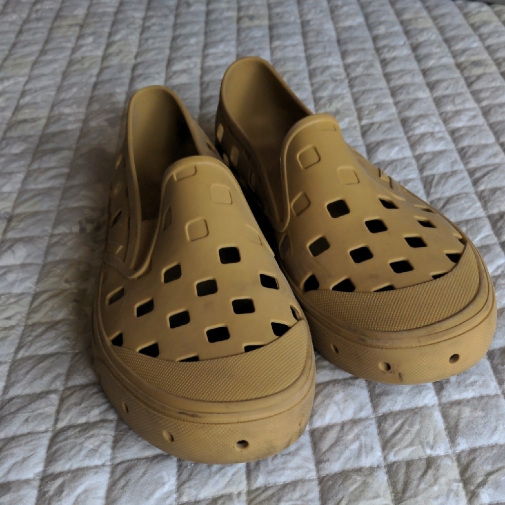 Tan Slip-On Perforated Shoes